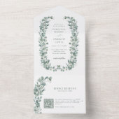 Groen Eucalyptus Botanische All-in-One Uitnodiging (Binnen)
