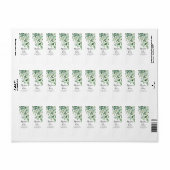 Groen Eucalyptus Botanische Return Address Label (Full Sheet)