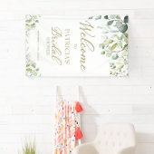 Groen Eucalyptus Bruidsdouche Welkom Spandoek (Insitu)