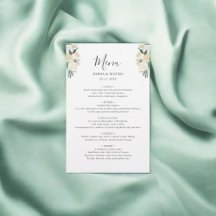 Groen Eucalyptus Bruiloft Menu