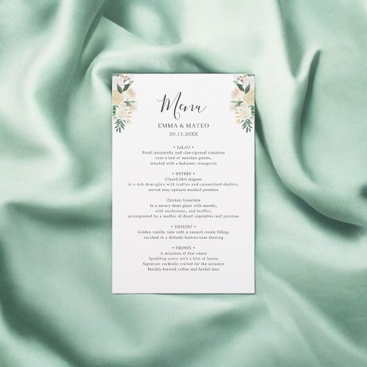 Groen Eucalyptus Bruiloft Menu