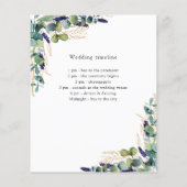 Groen eucalyptus bruiloft programma details (Achterkant)