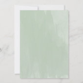 Groen Eucalyptus Bruiloft repetitie Diner Kaarten (Achterkant)