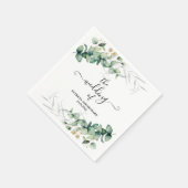 Groen Eucalyptus Bruiloft Servet (Hoek)