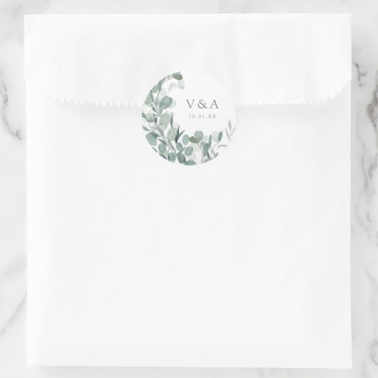 groen eucalyptus bruiloft Sticker (Tas)