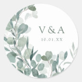 groen eucalyptus bruiloft Sticker (Voorkant)