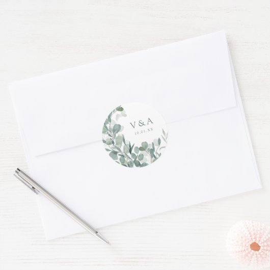 groen eucalyptus bruiloft Sticker (Envelop)