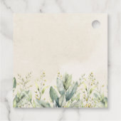 Groen Eucalyptus Bunny Baby shower Bedankjes Labels (Achterkant)