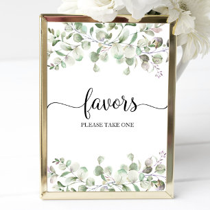 Groen Eucalyptus Calligrafie Favorieten Bord Poster
