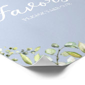 Groen Eucalyptus Calligrafie Favorieten Bord Poster (Hoek)