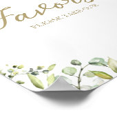 Groen Eucalyptus Calligrafie Favorieten Poster (Hoek)