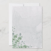 Groen Eucalyptus Calligrafie We zijn verloofd Kaart (Achterkant)
