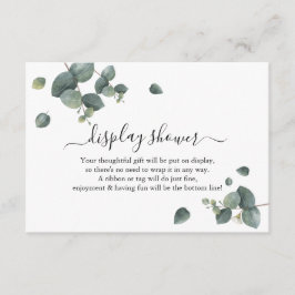 Groen Eucalyptus Display Bruids Trouwdouche Informatiekaartje
