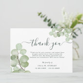Groen Eucalyptus Elegant Begrafenis Hartelijk dank Kaart (Staand voorkant)