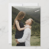 Groen Eucalyptus Emerald Rustieke Trouwfoto Save The Date (Achterkant)