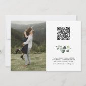 Groen Eucalyptus Emerald Rustieke Trouwfoto Save The Date (Achterkant)