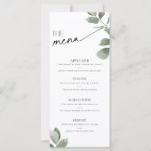 Groen Eucalyptus Eten en Drink Salie Groen Menu (Voorkant)