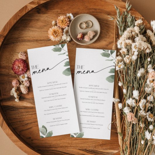 Groen Eucalyptus Eten en Drink Salie Groen Menu