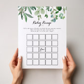 Groen Eucalyptus Foliage Baby Bingo Shower Game