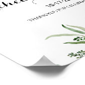 Groen Eucalyptus Foliage Rehearings - diner Welkom Poster (Hoek)