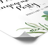 Groen Eucalyptus Foliage Verloving Welkom Poster (Hoek)