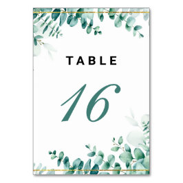 Groen Eucalyptus Frameborder Huwelijk Kaart