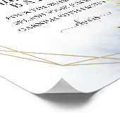 Groen Eucalyptus Geometrisch Mimosa Bar Bord Poster (Hoek)