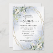 groen eucalyptus geometrische koppels douche kaart (Voorkant)