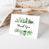 groen eucalyptus gevouwen bruiloft dank u kaart