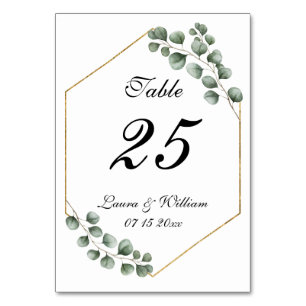 groen eucalyptus glitter geometrische bruiloft kaart
