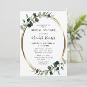 Groen Eucalyptus Gold Metallic Vrijgezellenfeest Kaart (Staand voorkant)