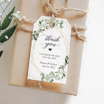 Groen Eucalyptus Goud Geometrisch Dank u Cadeaulabel<br><div class="desc">Pas deze "Greenery Eucalyptus Gold Geometric Thank You Gift Labels" aan om een speciaal tintje toe te voegen. Het is een perfecte aanvulling om uw kleuren en stijlen aan te passen.</div>