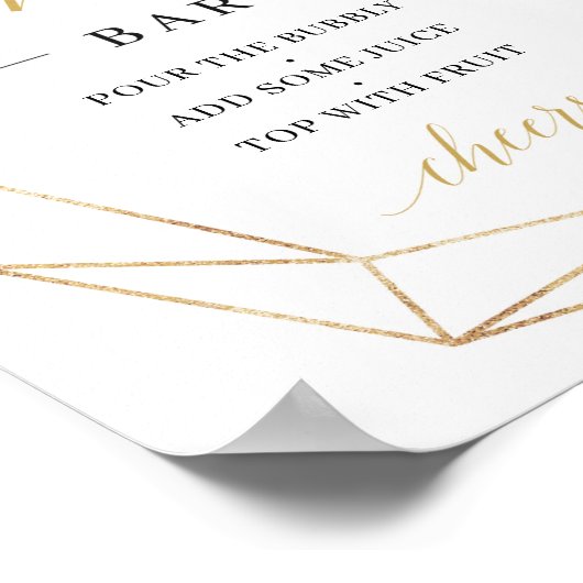 Groen eucalyptus goud geometrische maagd-osa barte poster (Hoek)