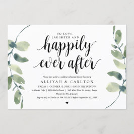 Groen Eucalyptus, huwelijksrepetitie diner Kaart