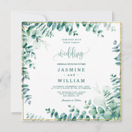 Groen Eucalyptus Kader Bruiloft Save The Date