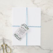 groen eucalyptus kalligrafie bruiloft welkom cadeaulabel (Met Touw)