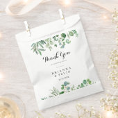 groen eucalyptus kalligrafie dank u bruiloft bedankzakje (Geknipt)