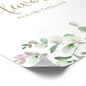 Groen Eucalyptus Kalligrafie Favorieten Bord Poster (Hoek)