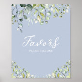 Groen Eucalyptus Kalligrafie Favorieten Bord Poster (Voorkant)