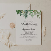 Groen Eucalyptus Kalligrafie repetitie diner Kaart