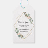 groen eucalyptus katoen bruiloft gunst dank u cadeaulabel (Voorkant)