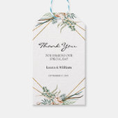 groen eucalyptus katoen bruiloft gunst dank u cadeaulabel (Voorkant)