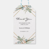 groen eucalyptus katoen bruiloft gunst dank u cadeaulabel (Achterkant)