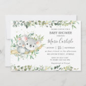 Groen Eucalyptus Koala Neutraal Baby shower Boy Kaart (Voorkant)