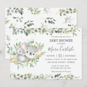 Groen Eucalyptus Koala Neutraal Baby shower Boy Kaart (Voorkant / Achterkant)