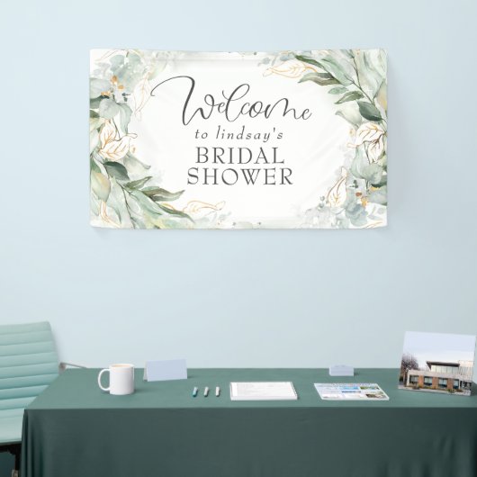 Groen Eucalyptus krans Vrijgezellenfeest Welkom Spandoek (Beurs)