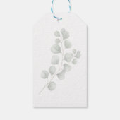 groen eucalyptus laat bruiloft gunst dank u cadeaulabel (Achterkant)
