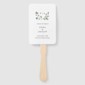 Groen eucalyptus Leaves Wedding Book Program Handwaaier (Voorkant)