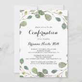 Groen Eucalyptus loof bevestiging Kaart (Voorkant)