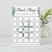 Groen eucalyptus loof elegante kalligrafie kaart (Staand voorkant)